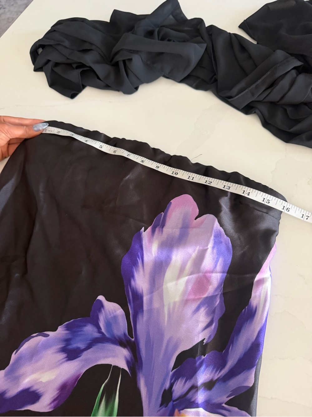 Show Me Your MuMu Renee Maxi Dress Wild Iris Luxe Satin Sz M MSRP $218 NEW - Picture 9 of 9